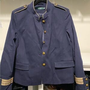 Lauren Ralph Lauren Dark Blue Blazer with Gold Buttons and accents